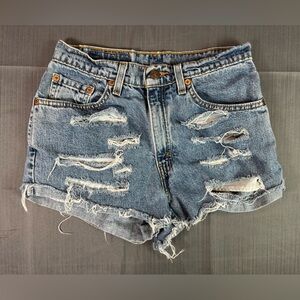 Vintage Levi’s 560 High Loose Cutoff Shorts 90s (Mexico Assembly of U.S. Comp)